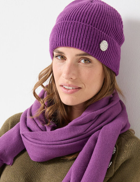 Bonnet bouton bijou (violine) Bonnet bouton bijou (violine)